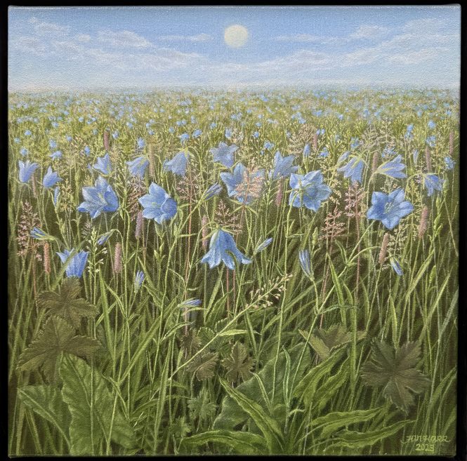 Hovedbilde Helt stille, olje på lerret