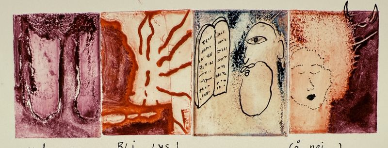 ...og han sa: BLI LYS!, monotypi